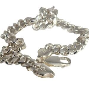 925 sterling silver Miami Cuban chain Bracelet 8"